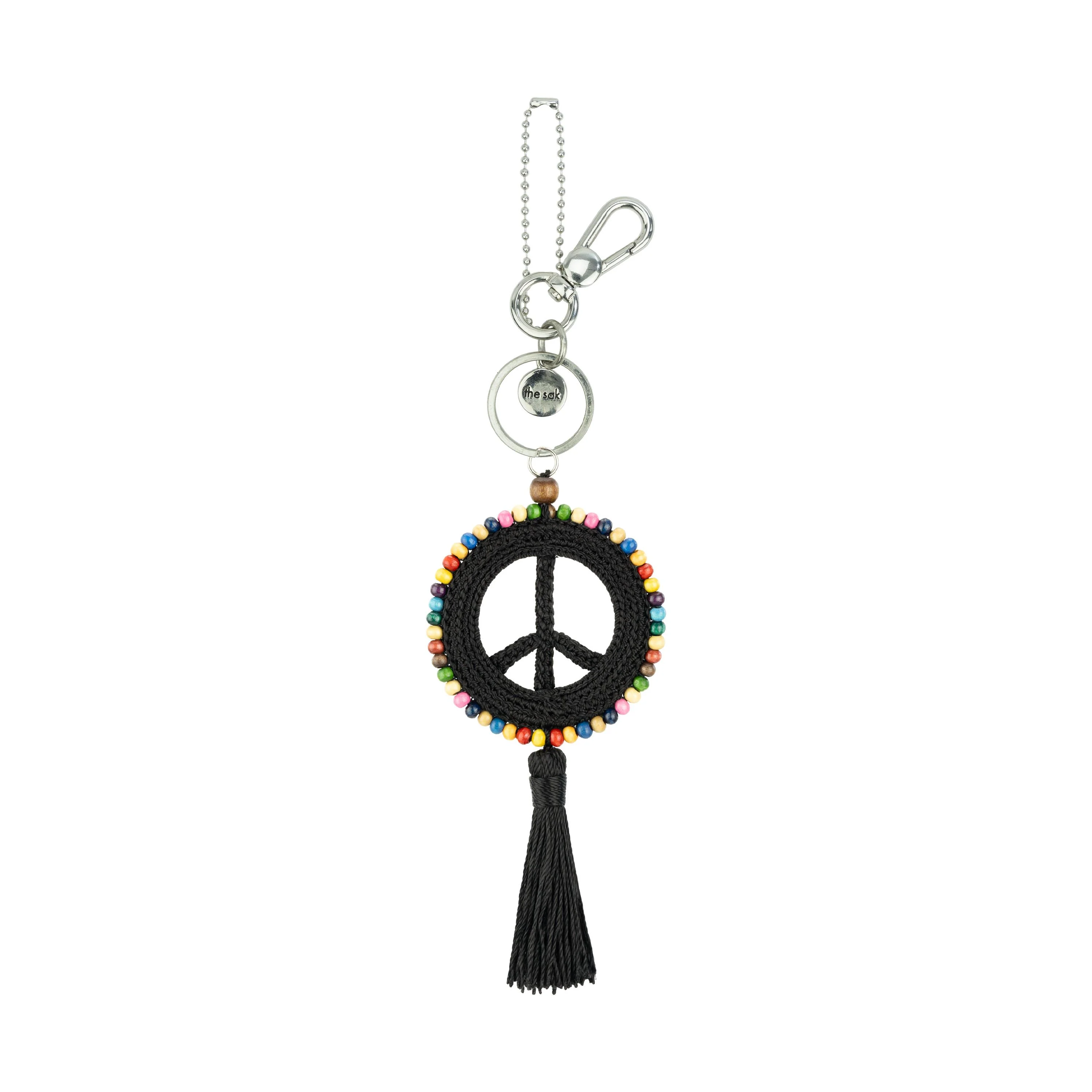 Yarnicharmz Dangle - Hand Crochet - Black Peace
