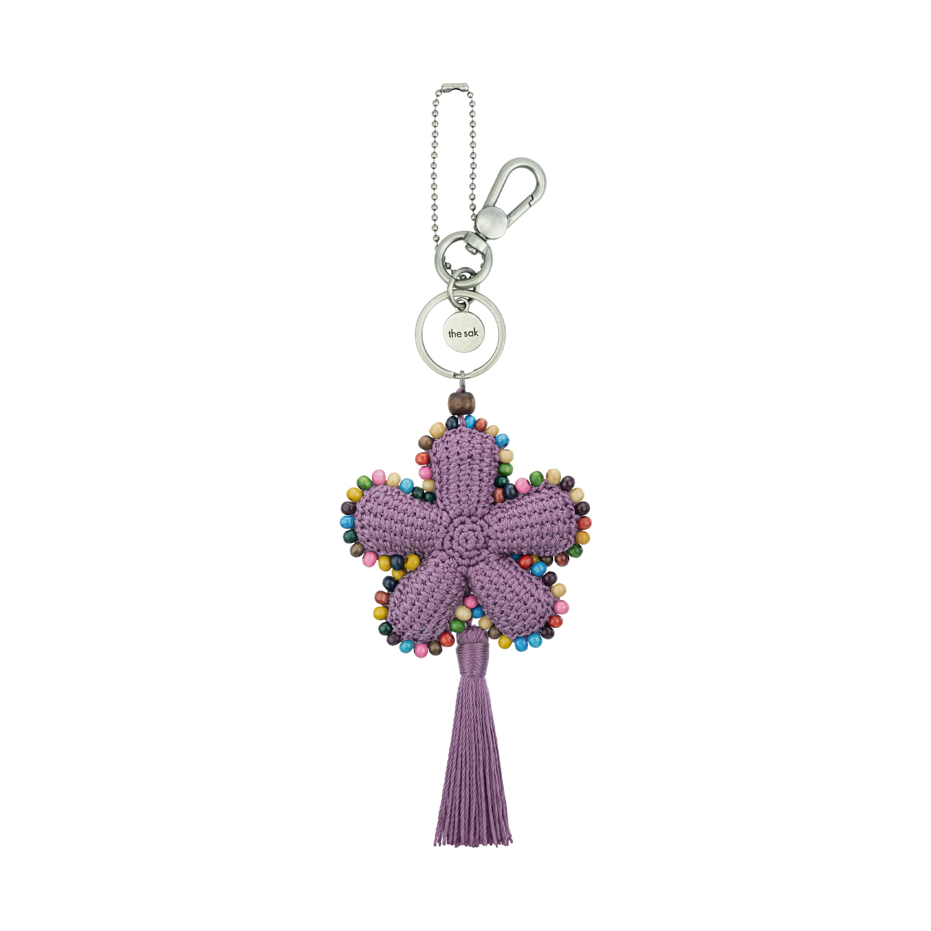 Yarnicharmz Dangle - Hand Crochet - Heather Flower