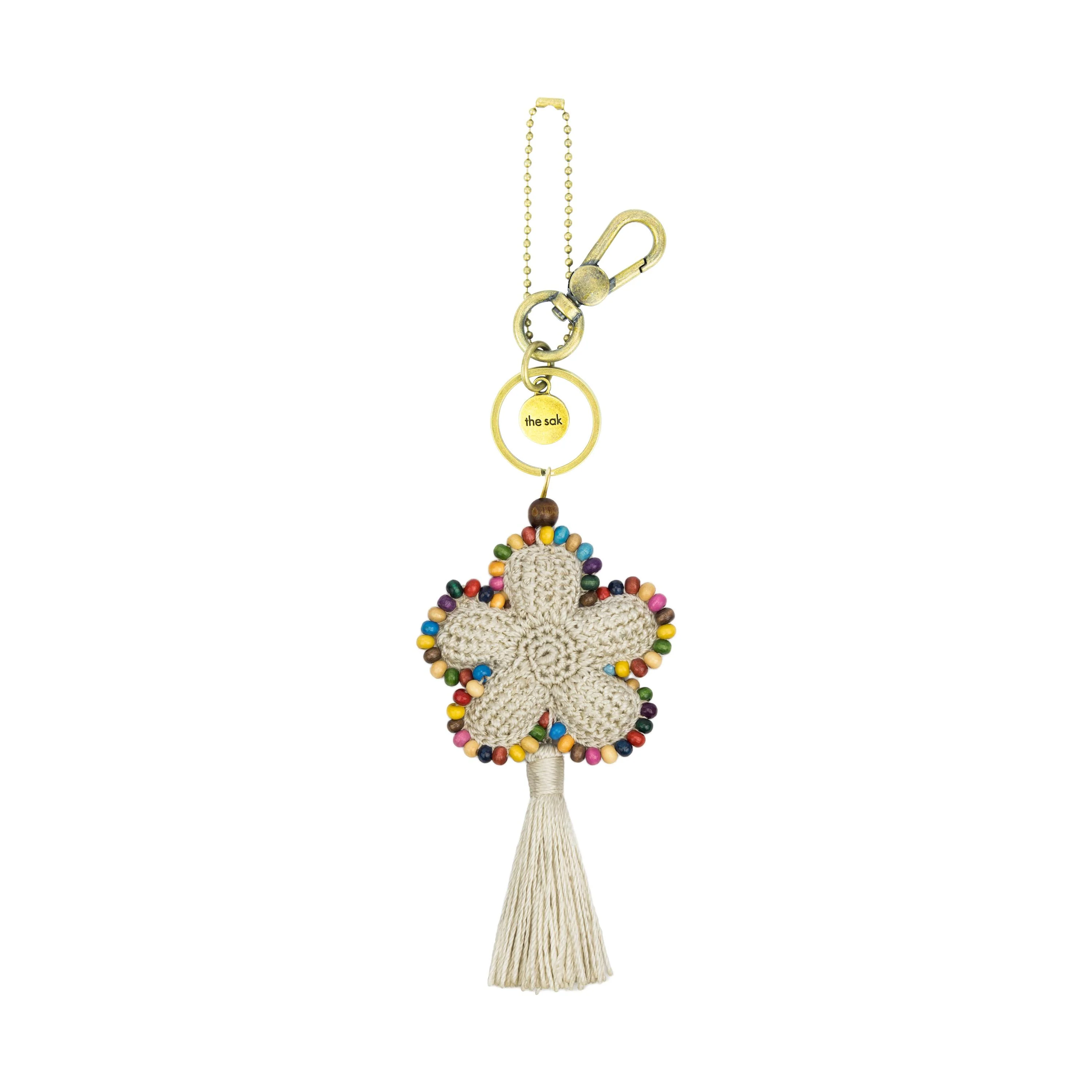 Yarnicharmz Dangle - Hand Crochet - Natural Flower