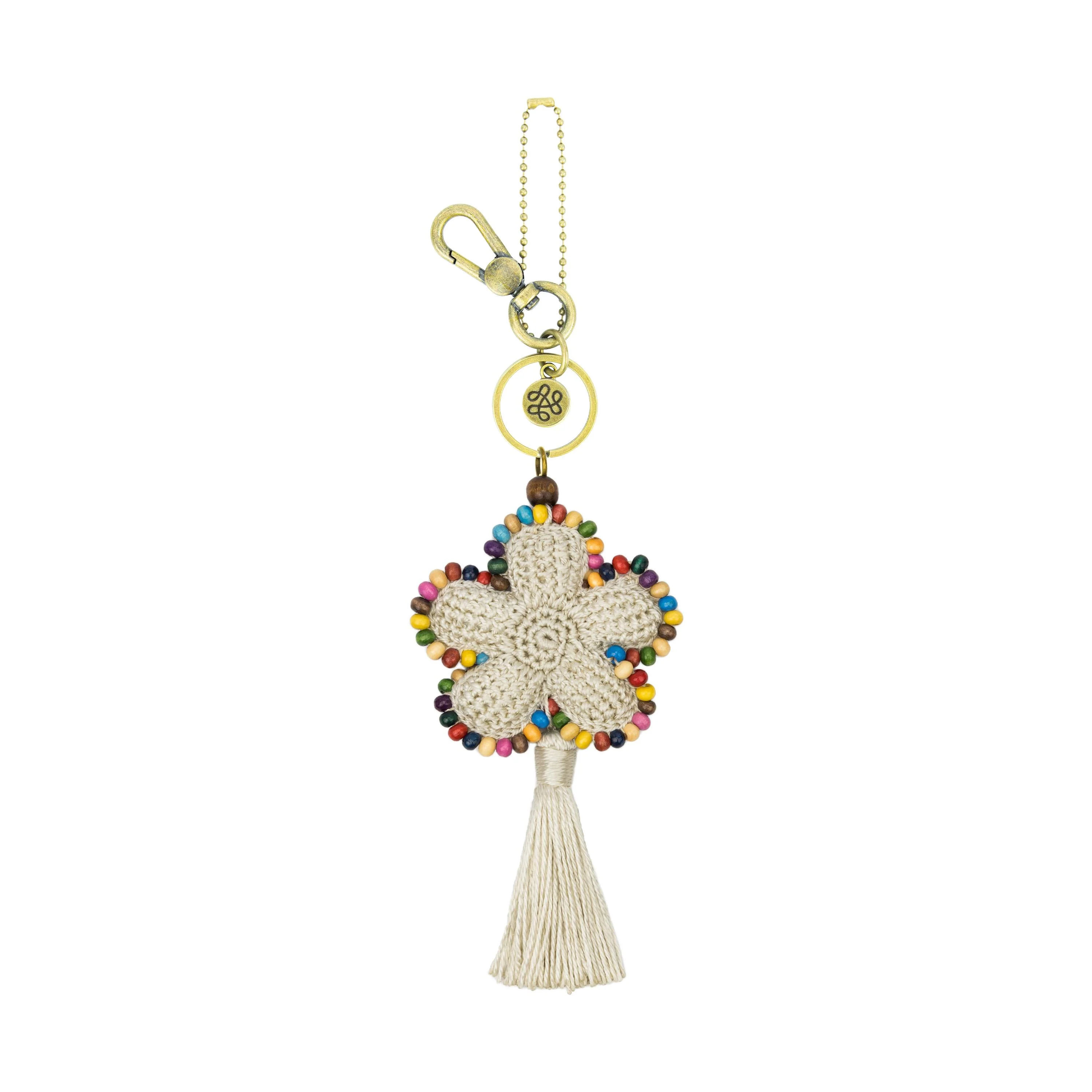 Yarnicharmz Dangle - Hand Crochet - Natural Flower - Image 2