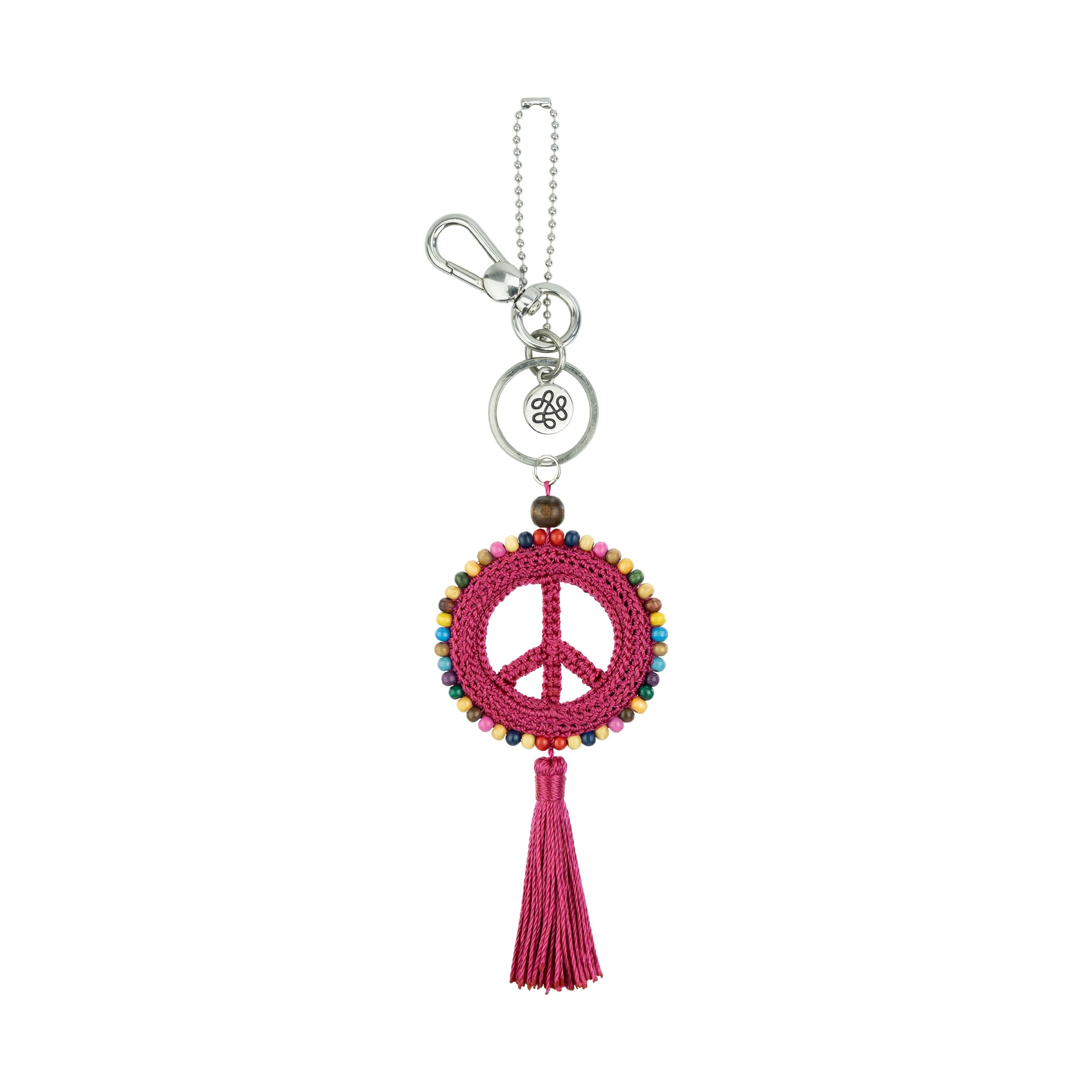 Yarnicharmz Dangle - Hand Crochet - Pinkberry Peace - Image 2
